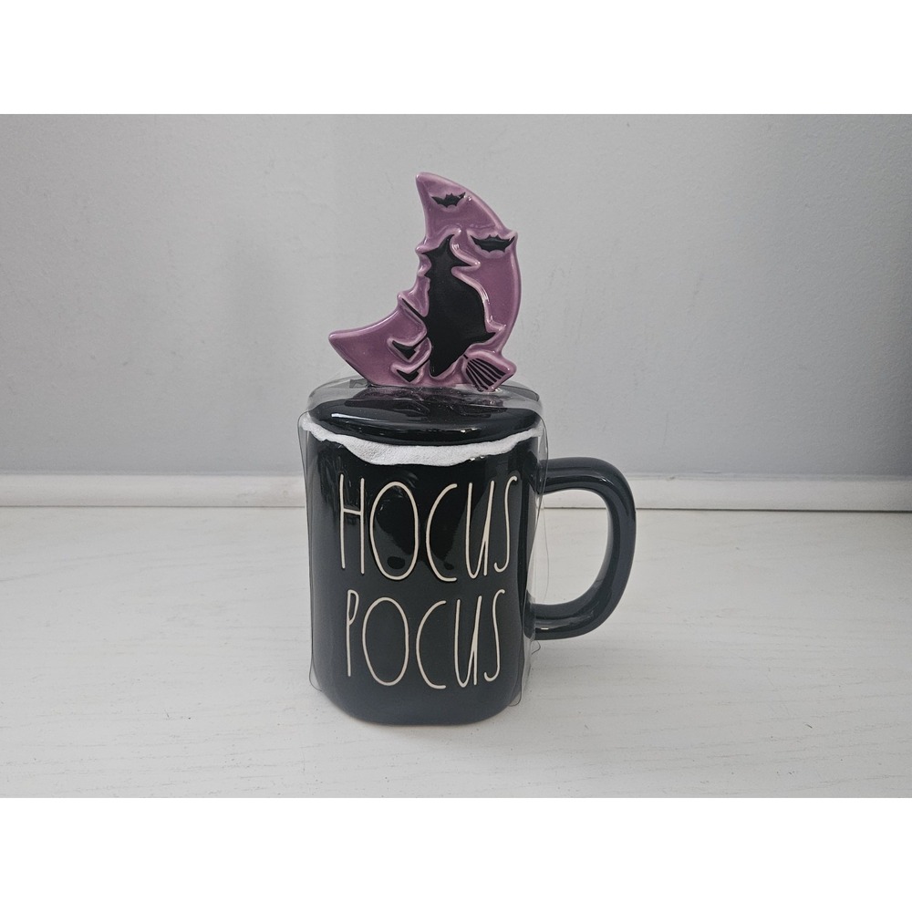 Rae Dunn "HOCUS POCUS" Figural Coffee Mug with top Halloween decor New